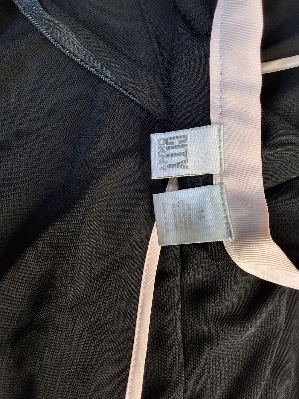 DKNY Women’s Black Pink Skirt with Pale Pink Trim